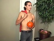 Strolling through the pumpkin patch we see this beautiful little twink, we offer some cash and some cock to plagiarize him and that securely little an