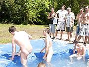 There is nothing like a nice summer time splash, especially when the pool is man made and ghetto rigged as fuck guys nude groups